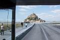 Was für ein Anblick. Der erste Blick aus dem Bus auf den sagenhaften Mont Saint Michel. 